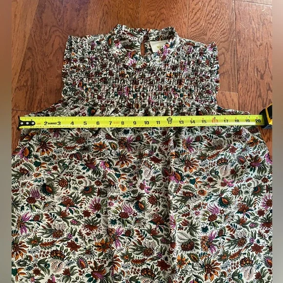 🖤 Anthropologie Maeve Darby Floral Print Sleeveless Blouse - Picture 4 of 7